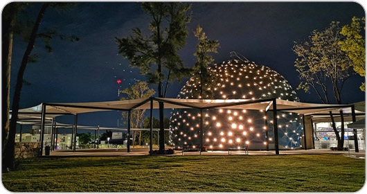 The 8K dome at the Lunaria Planetarium in Guadalajara