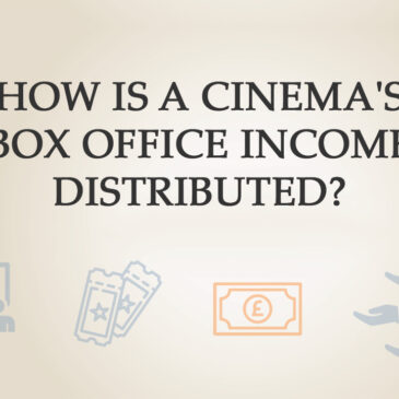 How is a cinema’s box office income distributed?