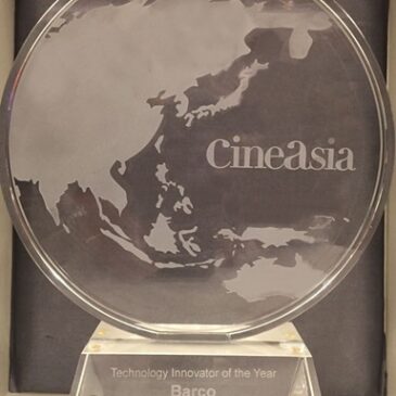 Barco receives the Technology Innovator Award at CineAsia 2017 – Barco